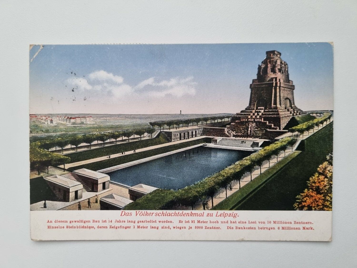 Äldre vykort Das Völkerschlachtdenkmal zu Leipzig