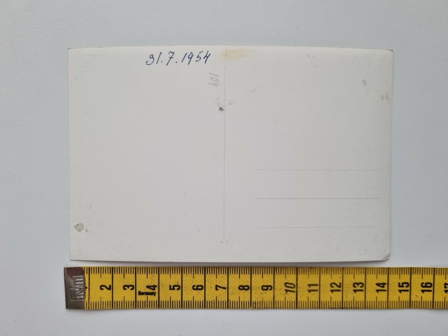 Äldre vykort daterat 1954