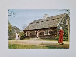 Äldre vykort Stephen Fitch House at Old Sturbridge Village