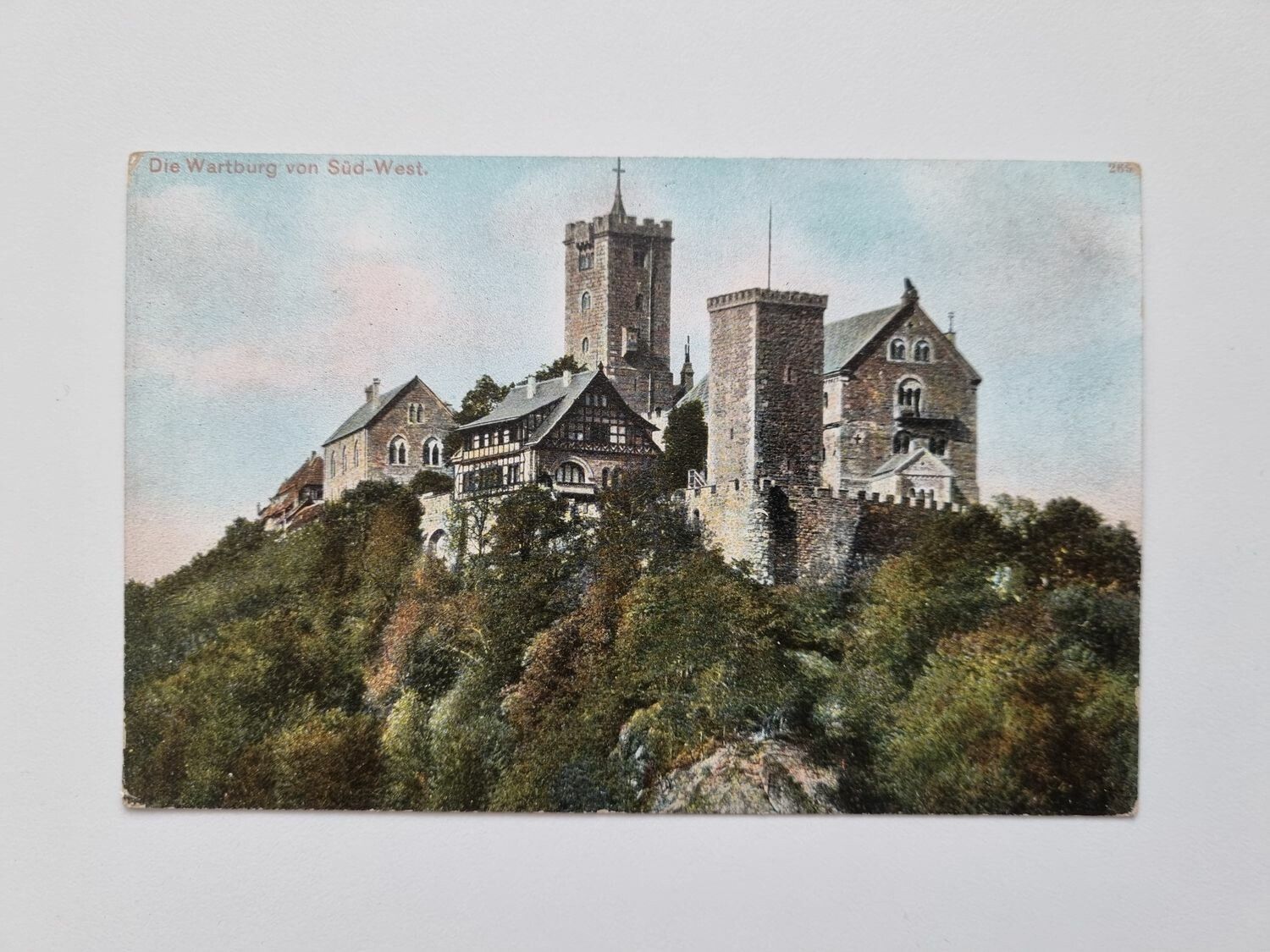Äldre vykort Die Wartburg von Süd-West.