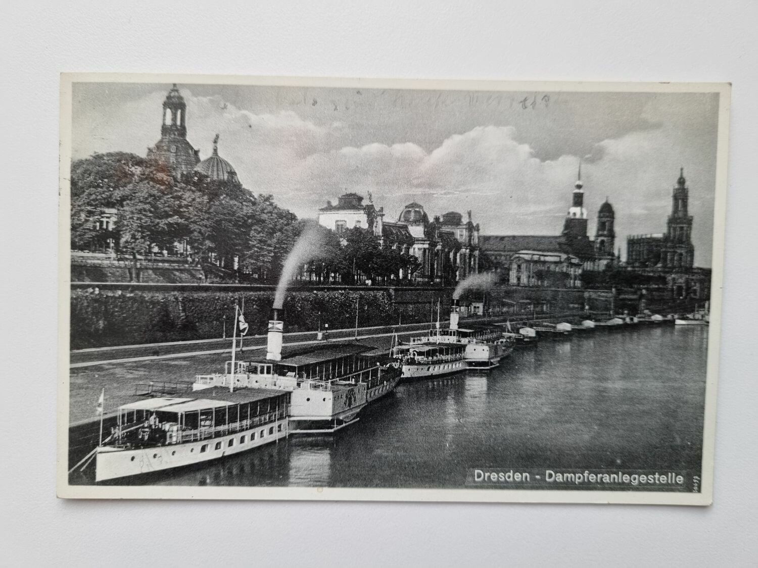 Äldre vykort Dresden - Dampferanlegestelle