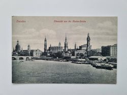 Äldre vykort Dresden Elbansicht von der Marien-Brücke