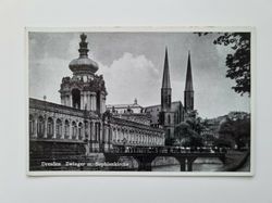 Äldre vykort Dresden Zwinger m. Sophienkirche