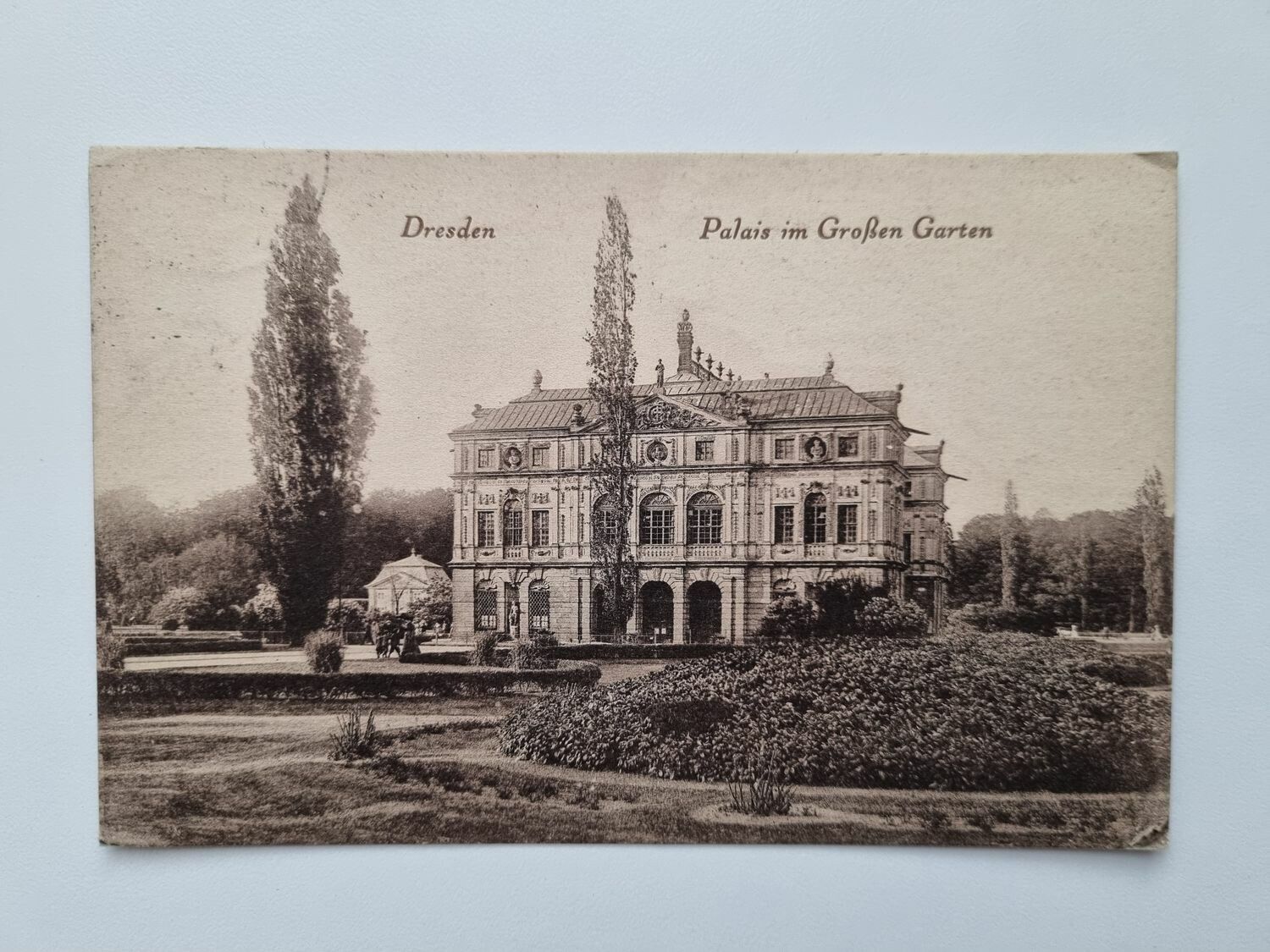 Äldre vykort Dresden Palais im Großen Garten