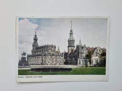 Äldre vykort Dresden, Hofkirche und Schloß