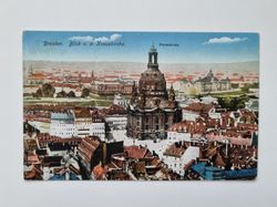 Äldre vykort Dresden. Blick v. d. Kreuzkirche.