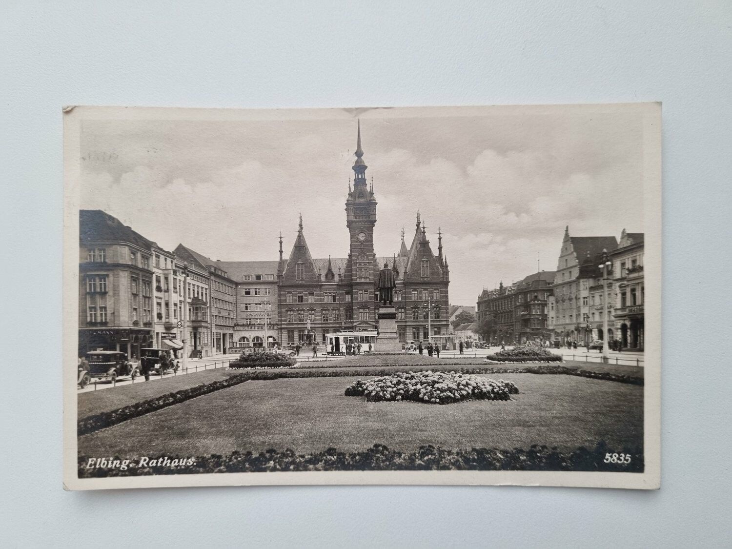Äldre vykort Elbing Rathaus