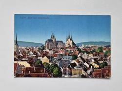 Äldre vykort Erfurt. Dom und Severikirche