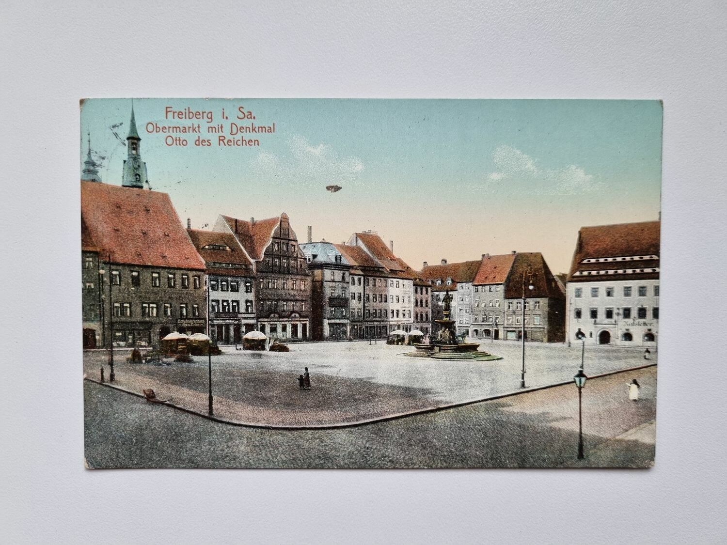 Äldre vykort Freiberg i. Sa, stämplat 1913