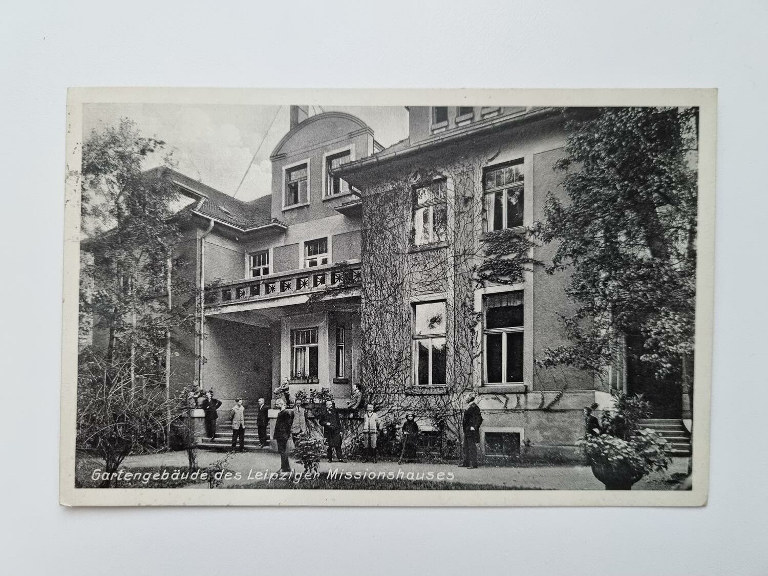 Äldre vykort Gartengebäude des Leipziger Missionshauses