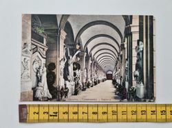 Äldre vykort Genova Camposanto Galleria