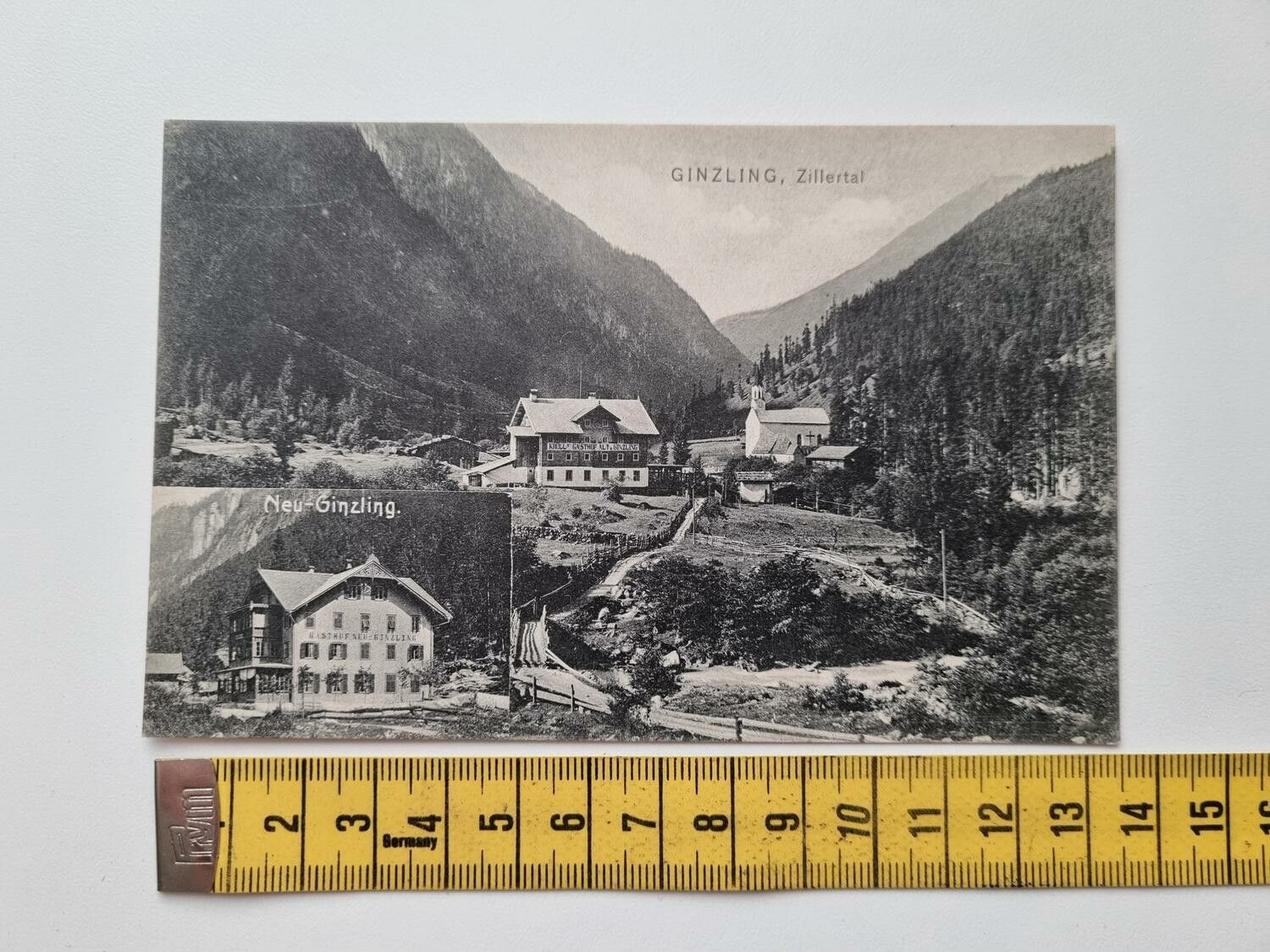 Äldre vykort GINZLING, Zillertal