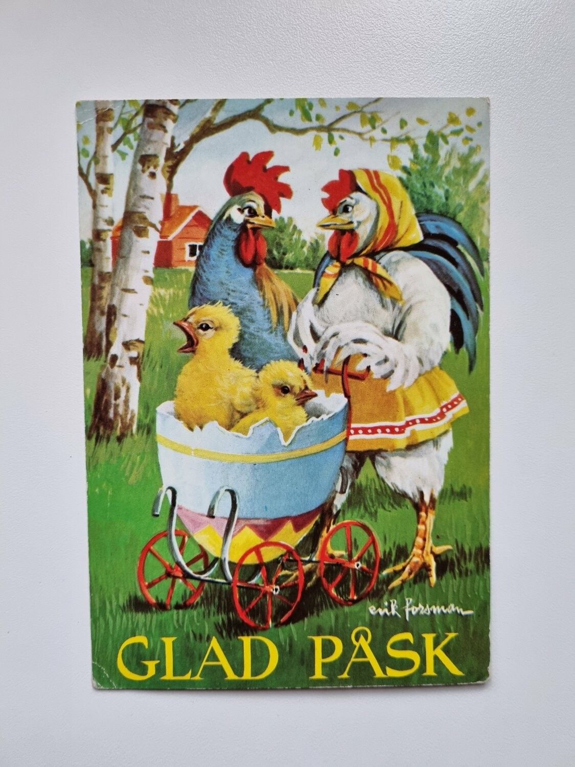Äldre vykort Glad Påsk, 1964