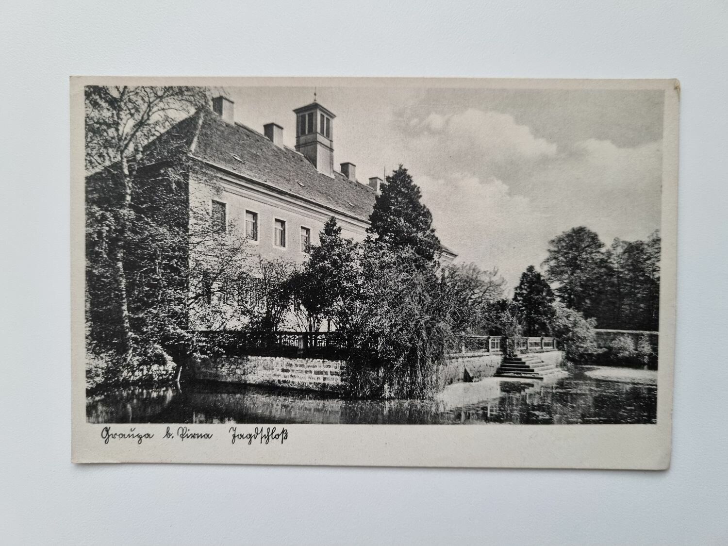 Äldre vykort Granza b. Pirna Jagdschloß