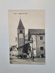 Äldre vykort Graun Gasthof zur Post.