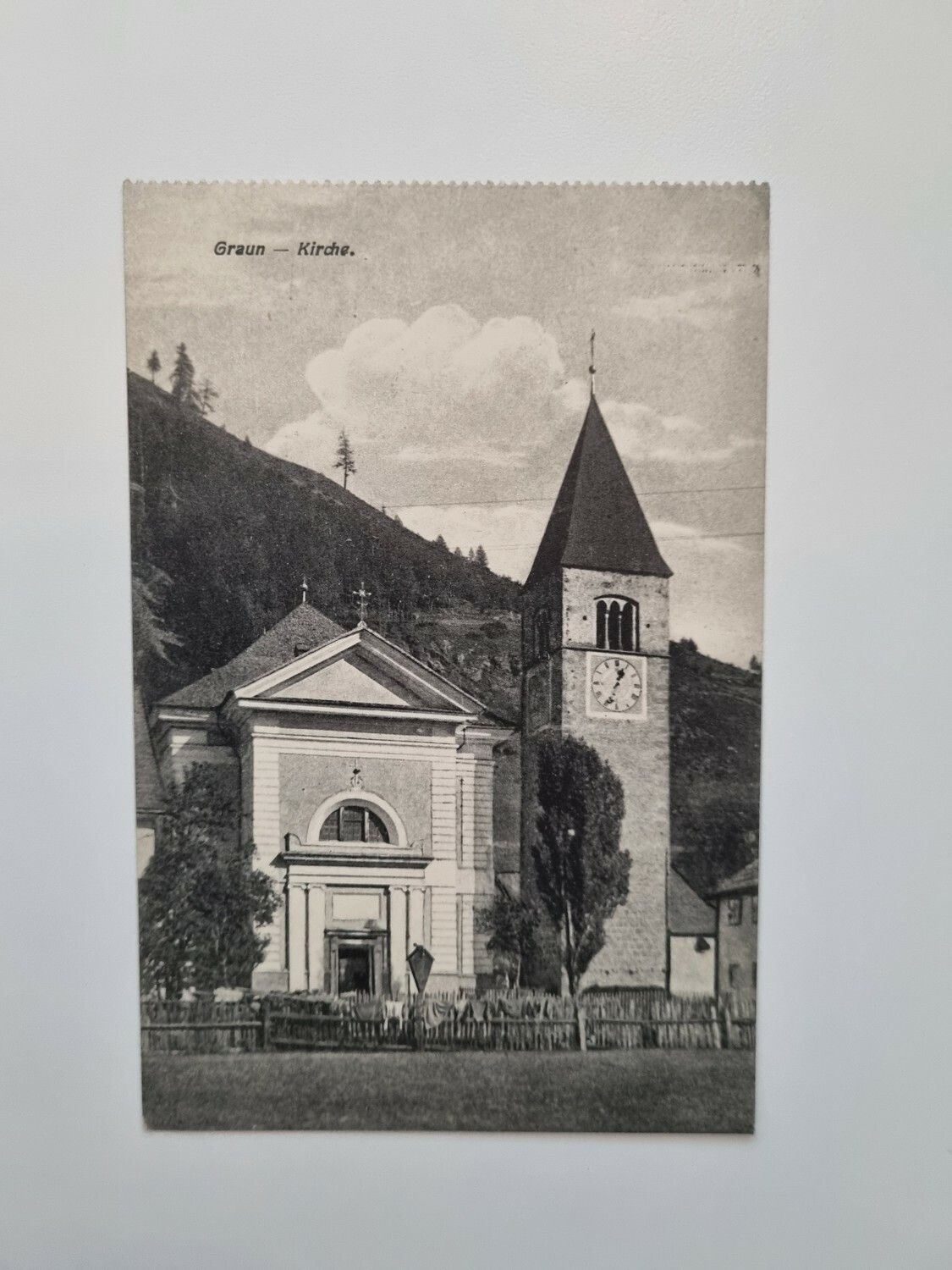 Äldre vykort Graun Kirche