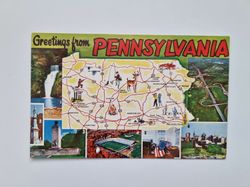 Äldre vykort Greetings From Pennsylvania