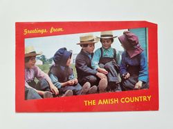 Äldre vykort Greetings from THE AMISH COUNTRY