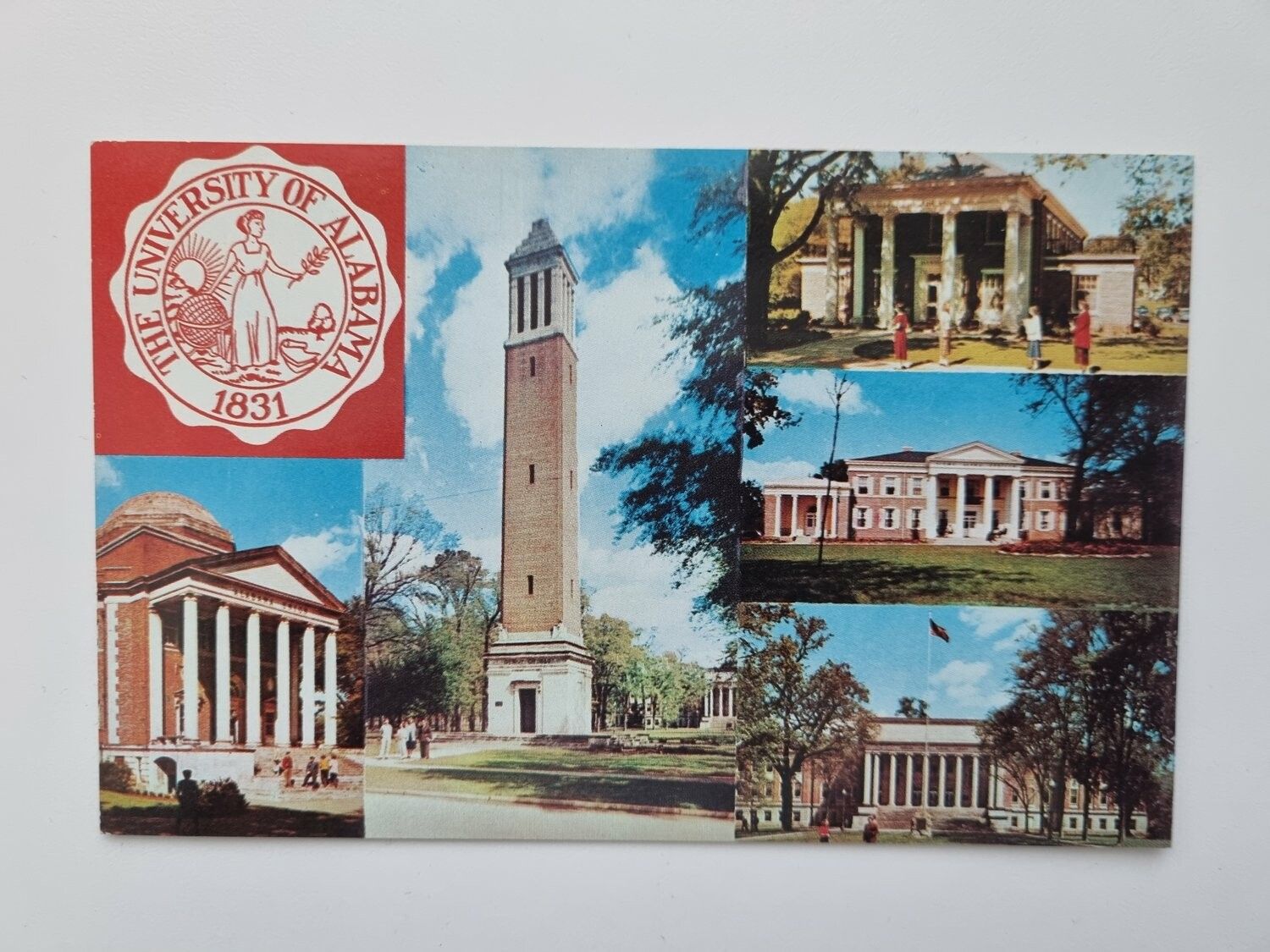 Äldre vykort Greetings from the University of Alabama
