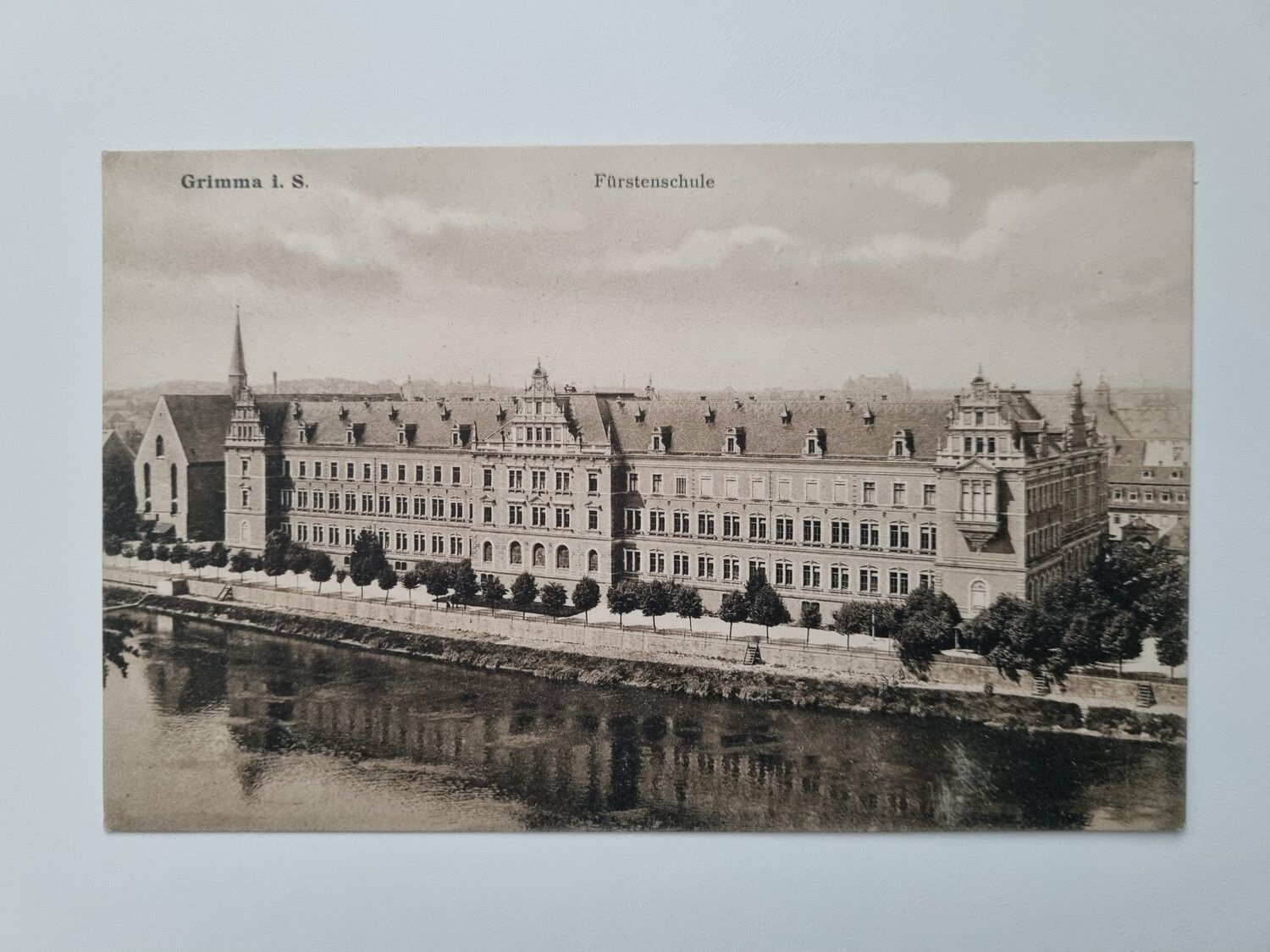 Vykort Grimma 1. S. Fürstenschule