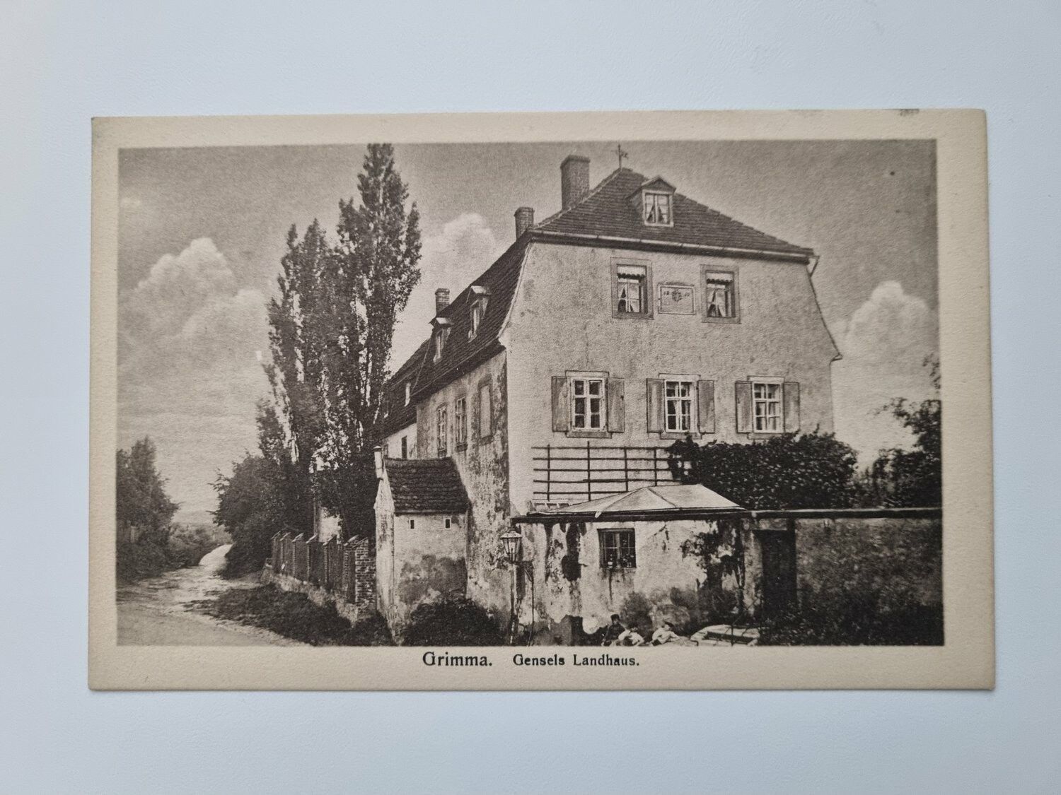 Vykort Grimma. Gensels Landhaus.
