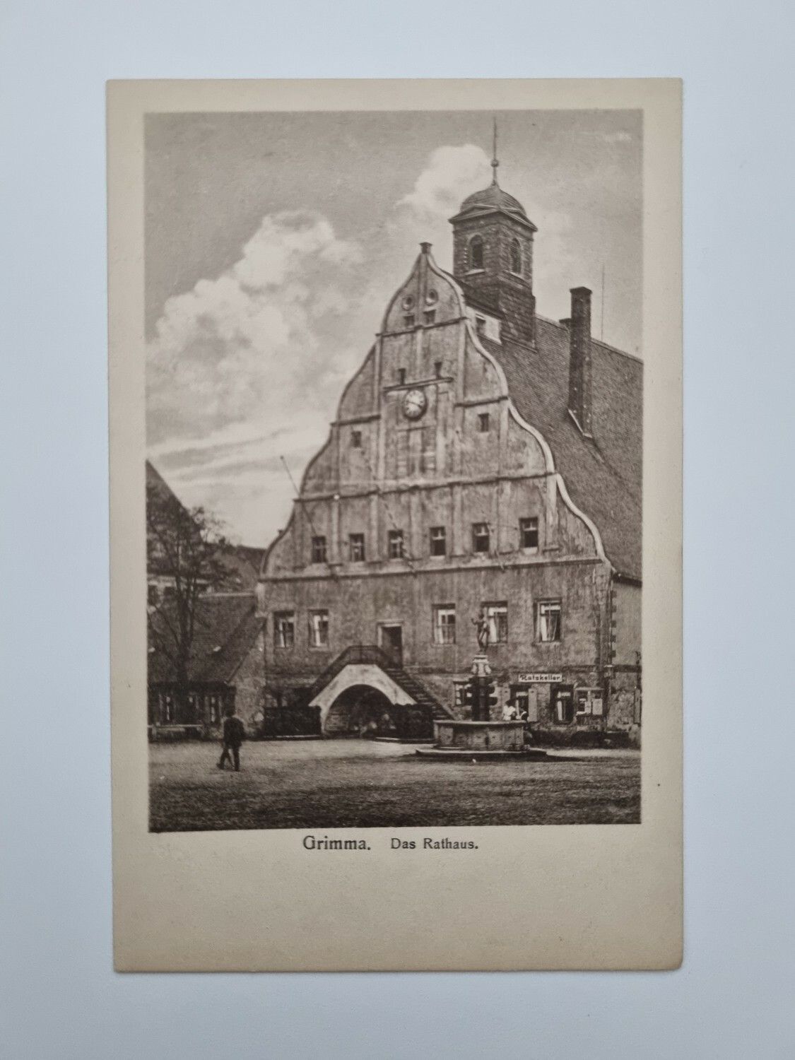 Vykort Grimma. Das Rathaus