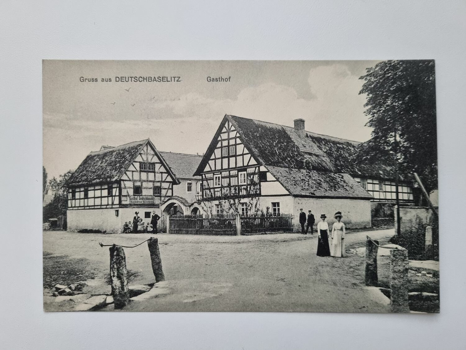 Äldre vykort Gruss aus DEUTSCHBASELITZ Gasthof