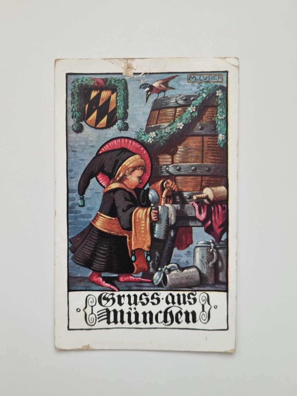 Äldre vykort Gruss aus München, 1914