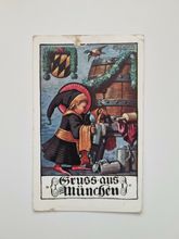 Äldre vykort Gruss aus München, 1914