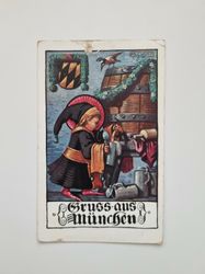 Äldre vykort Gruss aus München, 1914