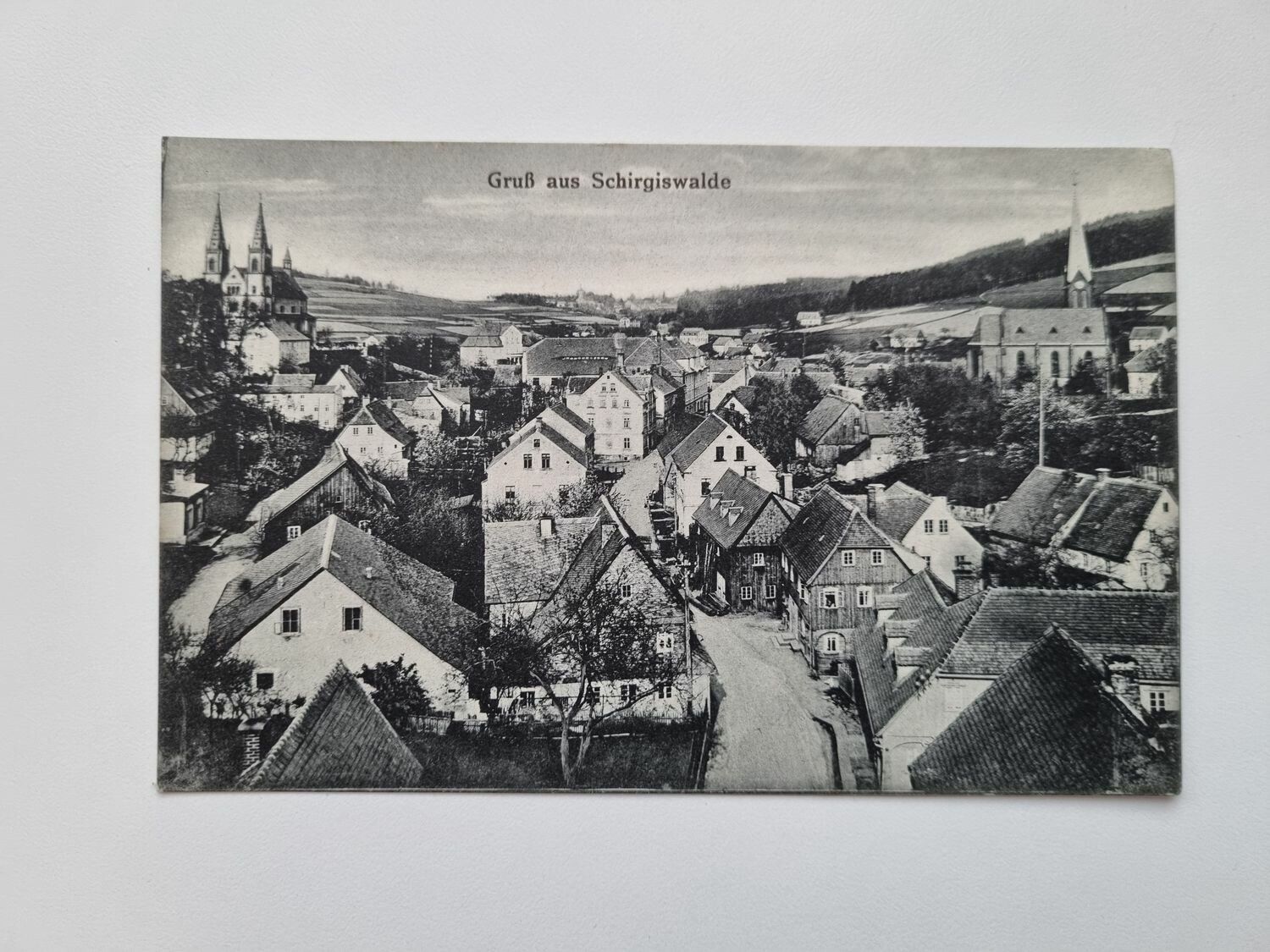 Äldre vykort Gruß aus Schirgiswalde