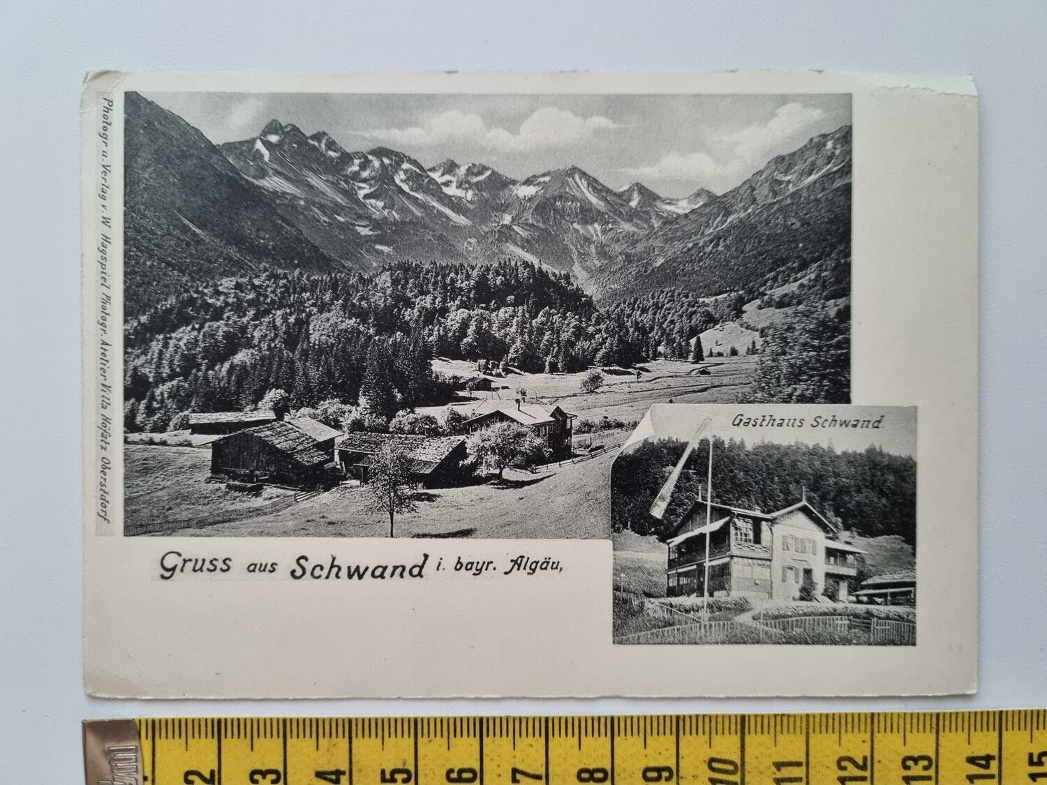 Äldre vykort Gruss aus Schwand i. bayr. Algäu