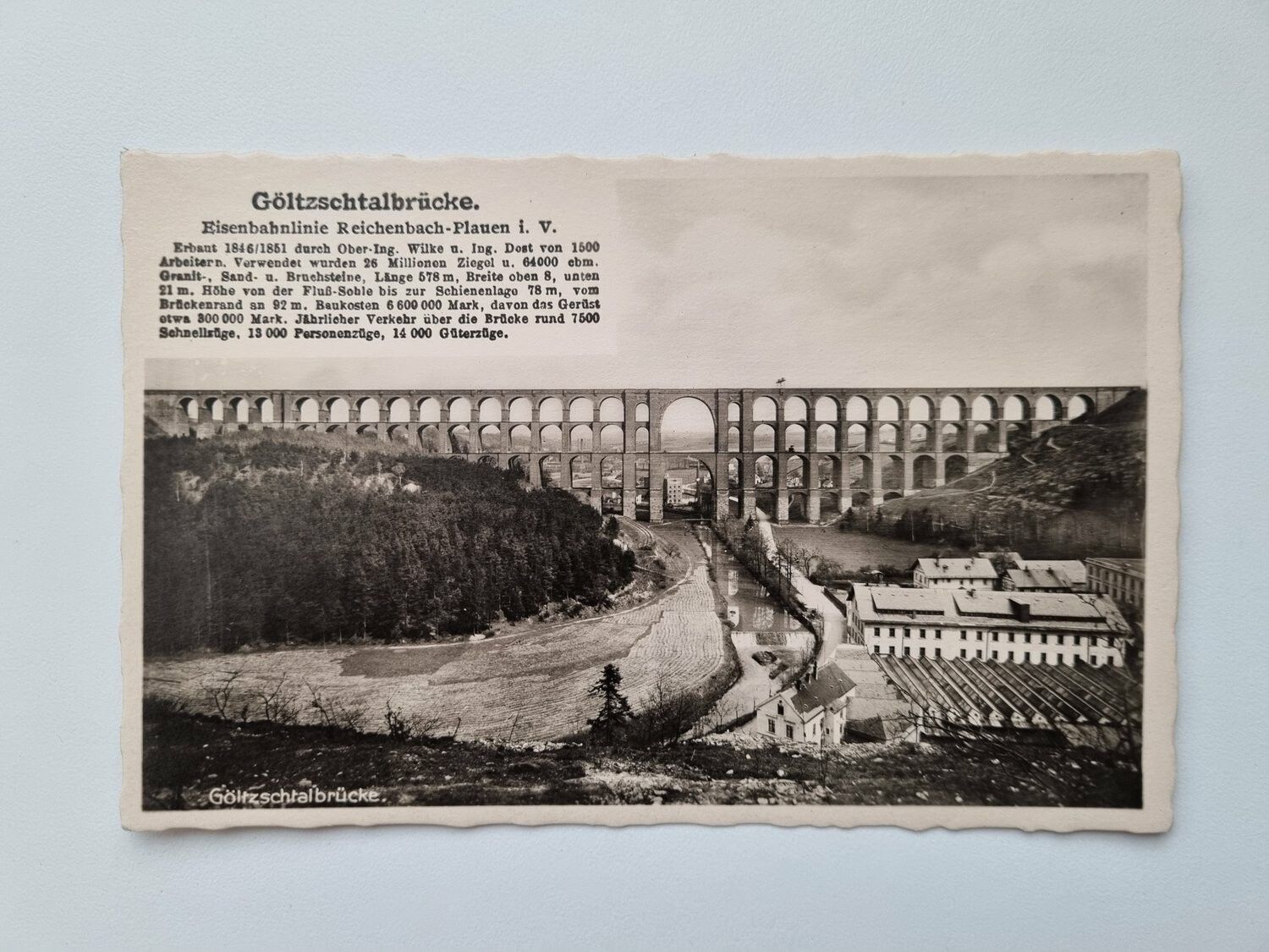 Äldre vykort Göltzschtalbrücke