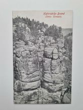 Äldre vykort Hafersäcke-Brand (Sächs Schweiz)