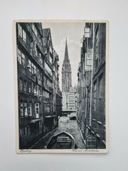 Äldre vykort Hamburg Flat mit Nikolaikirche