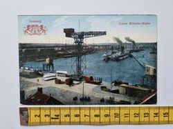 Äldre vykort Hamburg Kaiser Wilhelm-Hafen