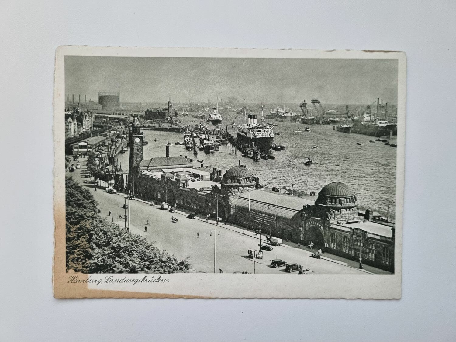 Äldre vykort Hamburg, Landungsbrücken
