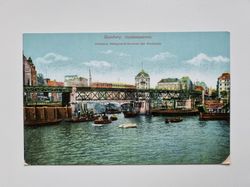 Äldre vykort Hamburg. Hochbahnstreche