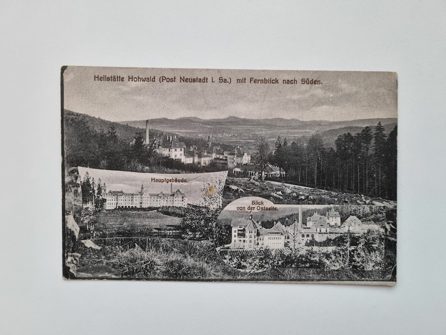 Äldre vykort Heilstätte Hohwald (Post Neustadt i. Sa.)