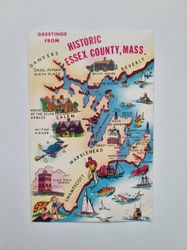 Äldre vykort HISTORIC ESSEX COUNTY, MASS
