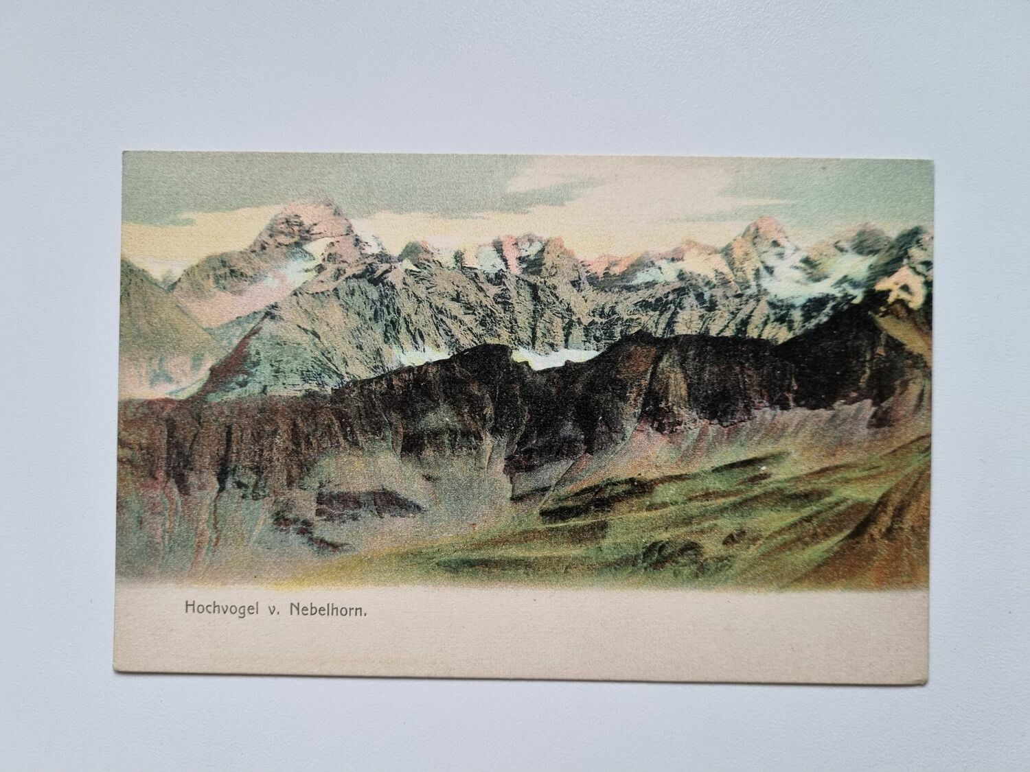 Äldre vykort Hochvogel v. Nebelhorn