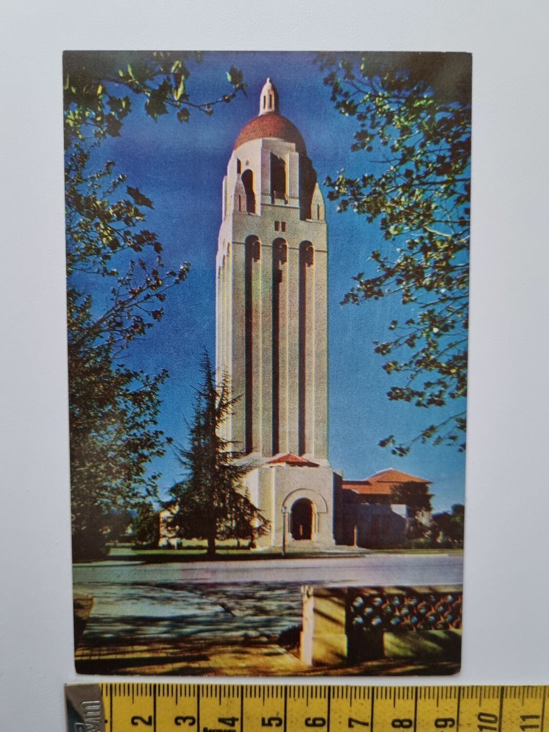 Äldre vykort HOOVER, TOWER, STANFORD UNIVERSITY