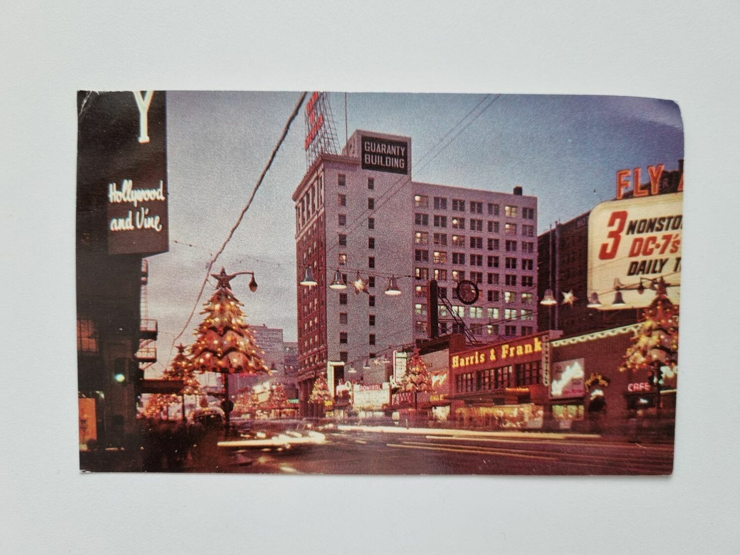 Äldre vykort HOLLYWOOD AND VINE HOLLYWOOD, CALIFORNIA