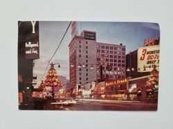 Äldre vykort HOLLYWOOD AND VINE HOLLYWOOD, CALIFORNIA