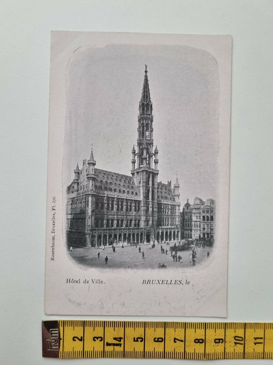 Äldre vykort Hôtel de Ville. BRUXELLES, le