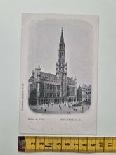 Äldre vykort Hôtel de Ville. BRUXELLES, le