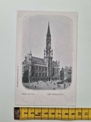 Äldre vykort Hôtel de Ville. BRUXELLES, le