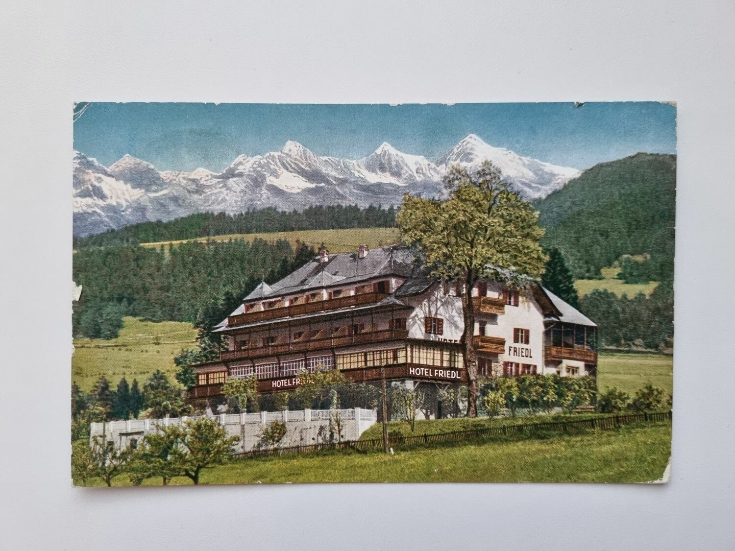 Äldre vykort Hotel Friedl
