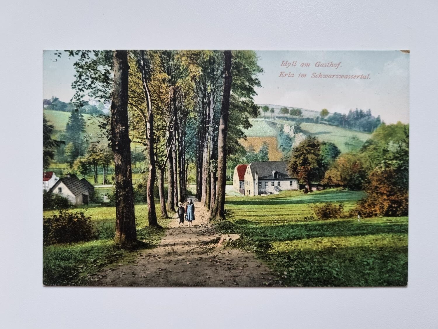 Äldre vykort Idyll am Gasthof.
