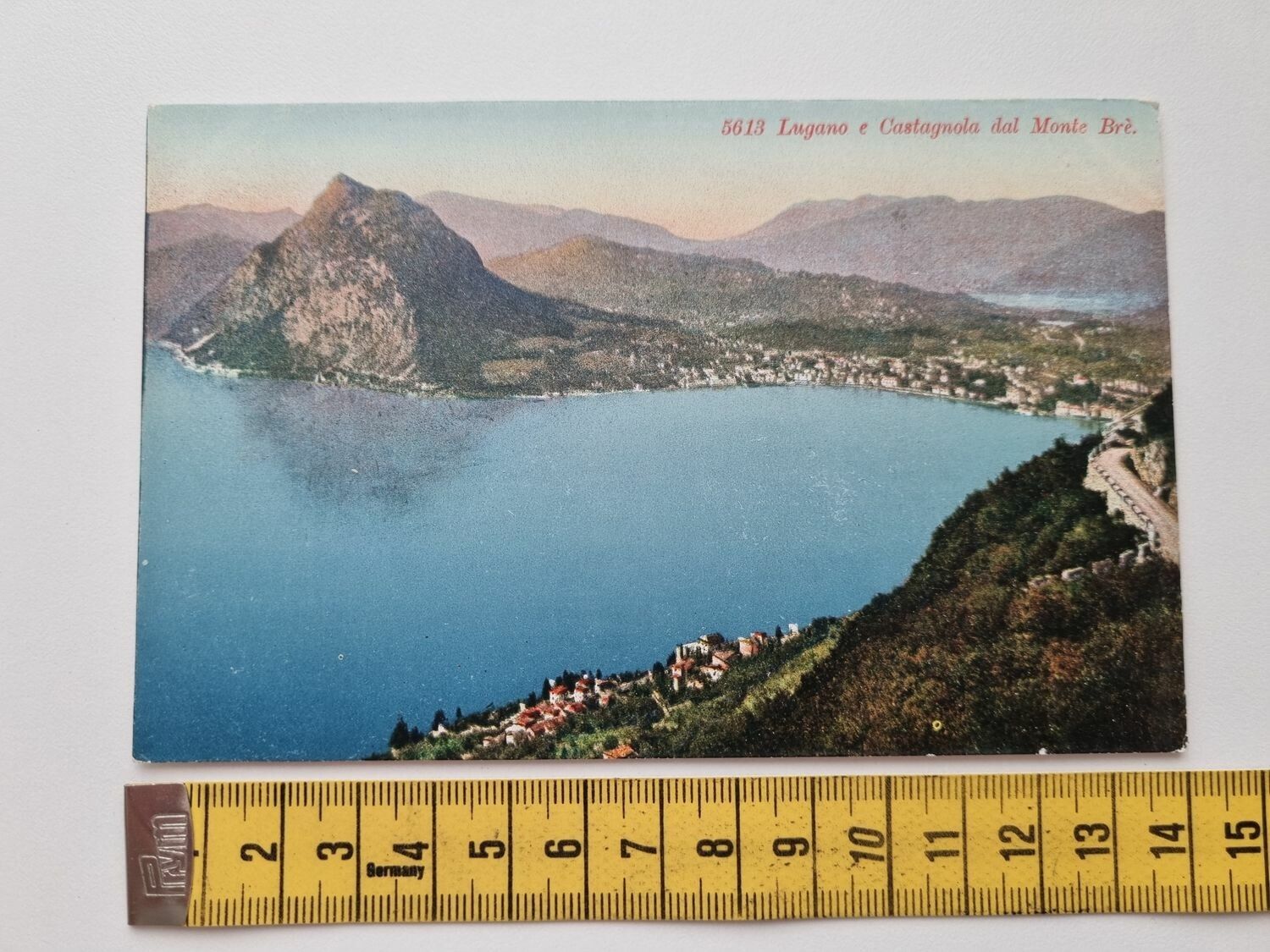 Äldre vykort Ingano e Castagnola dal Monte Brè.